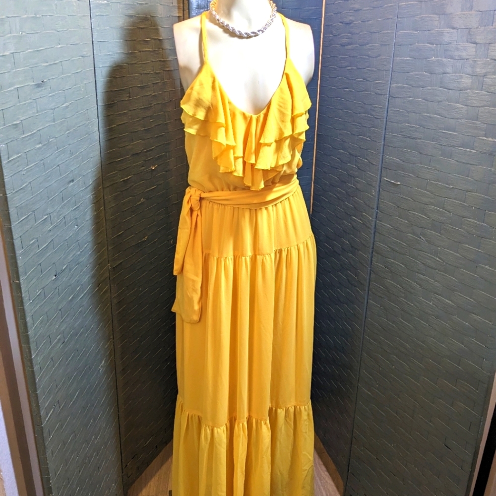 Boston Proper Yellow Maxi